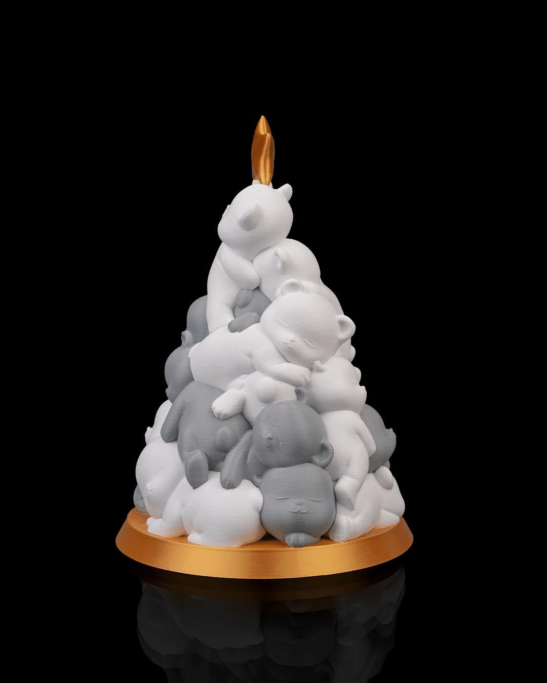 Beary Christmas LED Tree Lamp with Warm Candle Glow