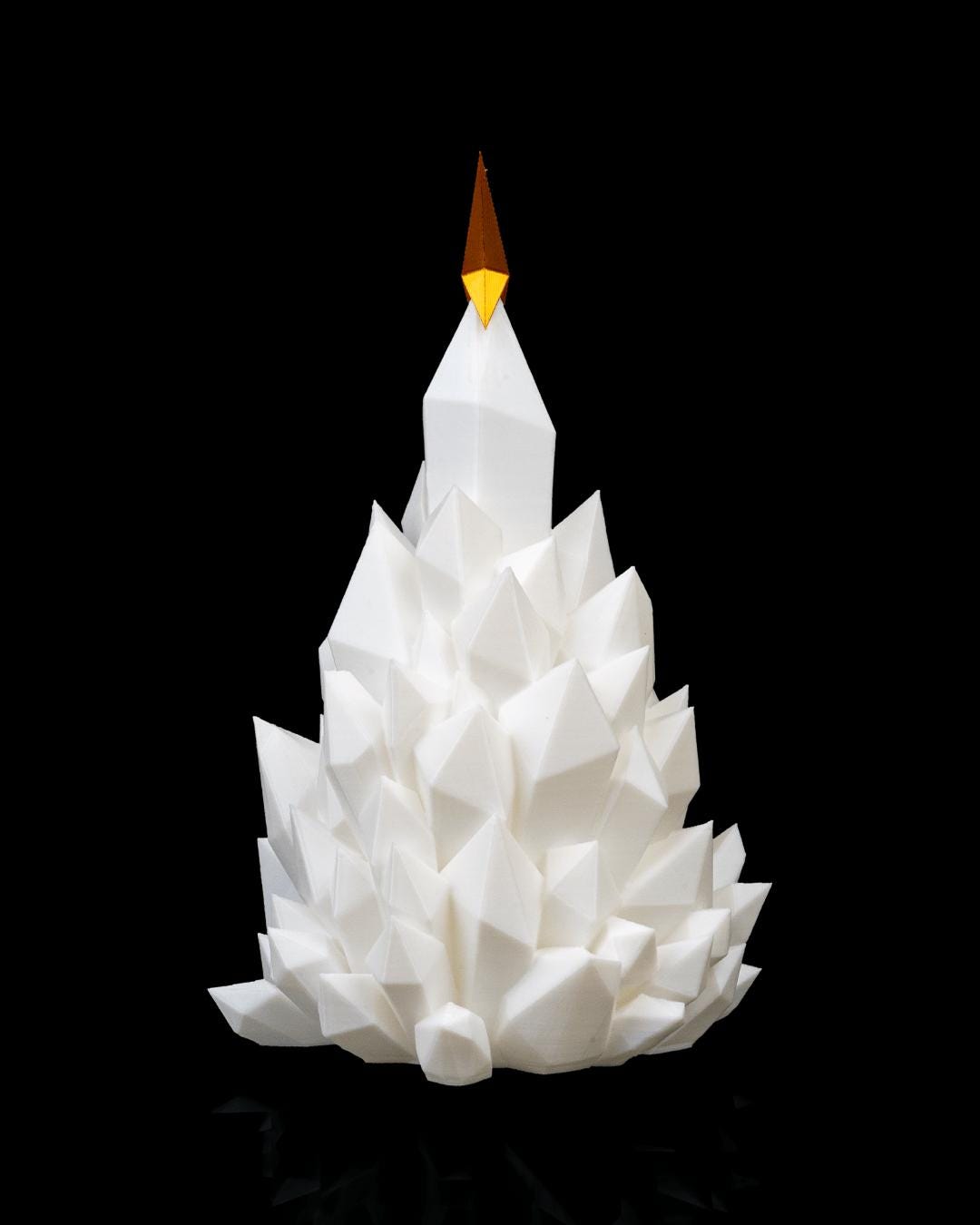 Christmas Crystal Tree Lamp with LED Light – Geometric Winter Holiday Decor – Unique Glowing Tree