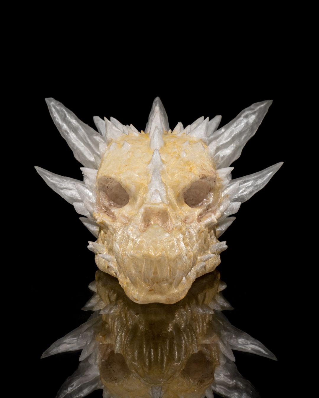 Diamond Dragon Skull – Fantasy Display Piece