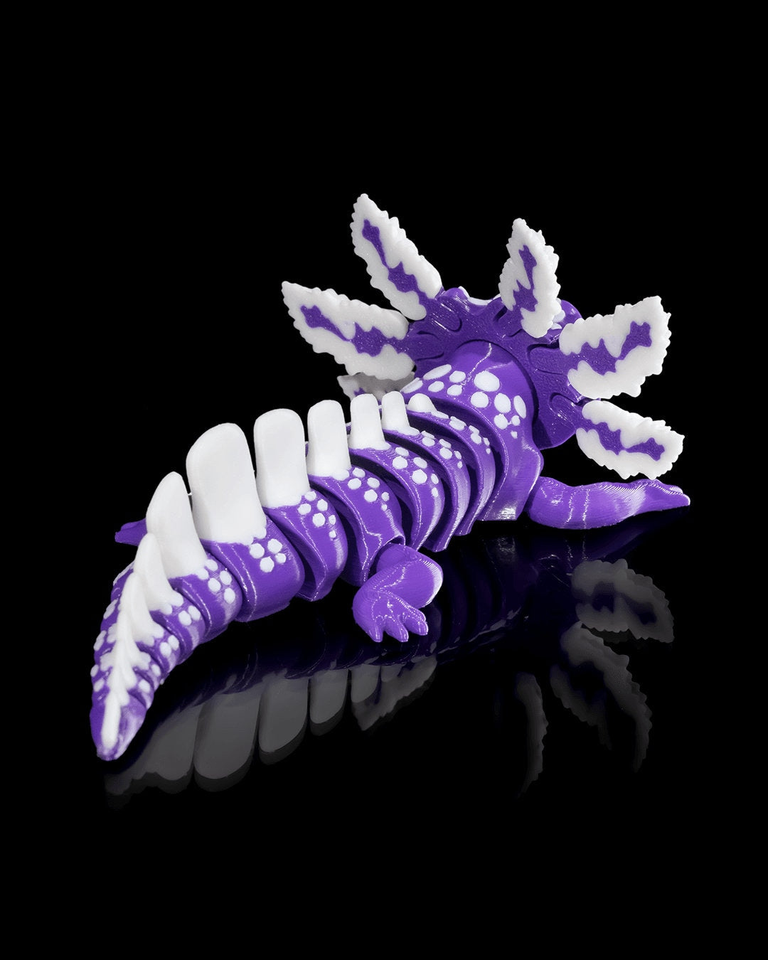 Berry Tart 3D Printed Axolotl Toy: Articulated Fidget Sensory Figurine