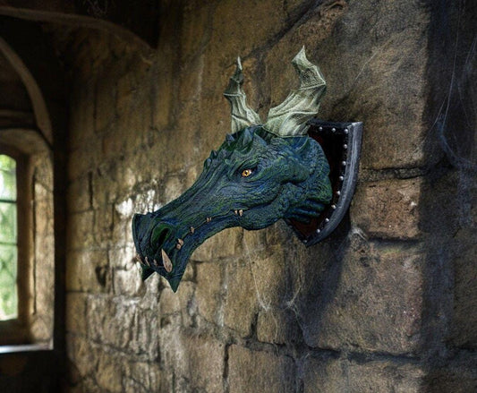 Wyvern Dragon Head Trophy - Exquisite 3D Printed Fantasy Decor - Ready to Paint
