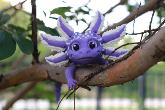 Berry Tart 3D Printed Axolotl Toy: Articulated Fidget Sensory Figurine