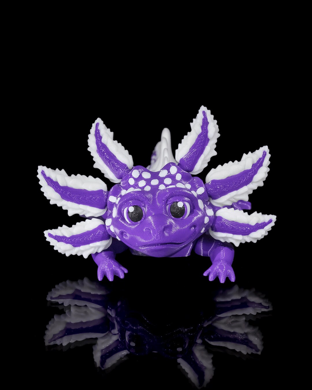 Berry Tart 3D Printed Axolotl Toy: Articulated Fidget Sensory Figurine
