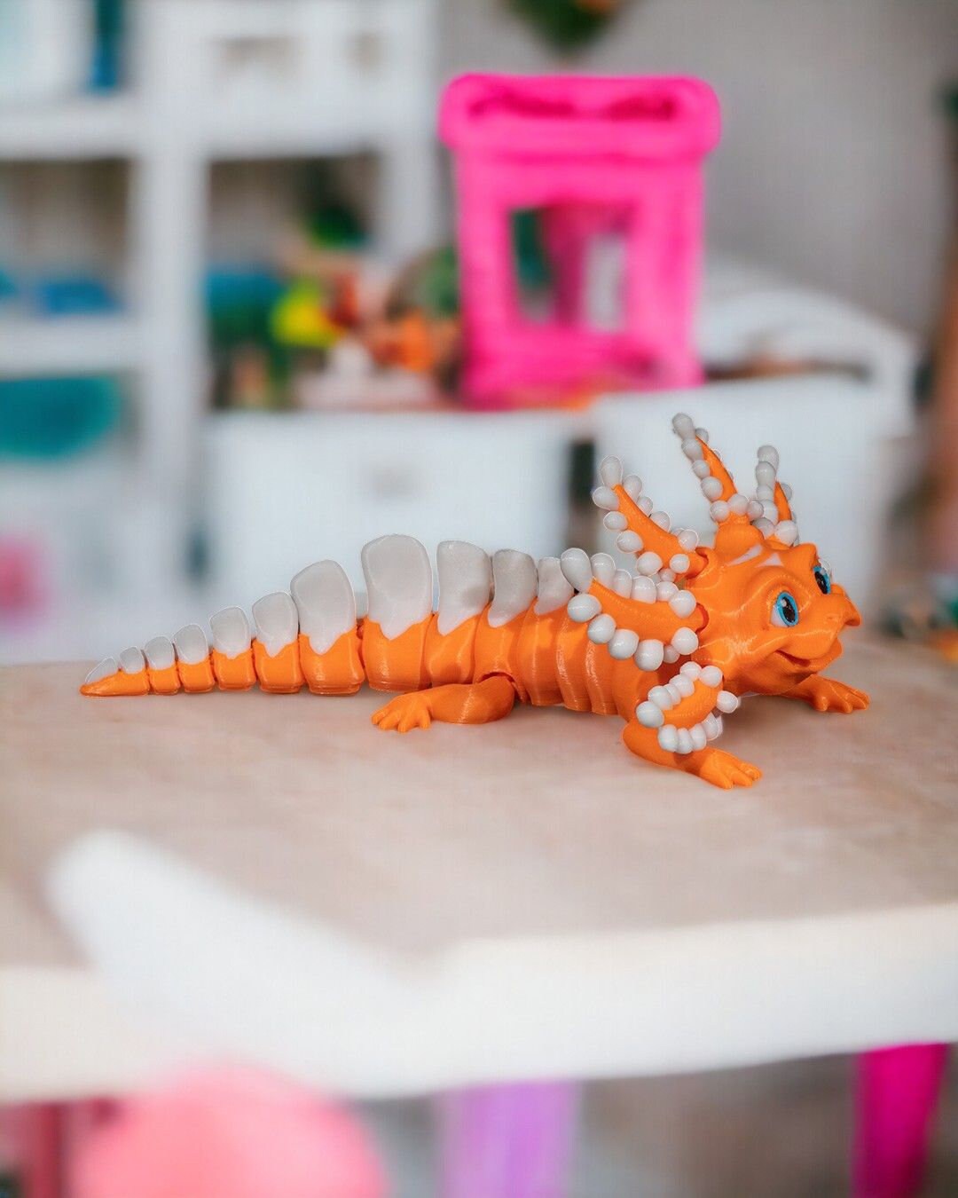 Dandy Candy 3D Printed Axolotl Toy: Articulated Fidget Sensory Friend