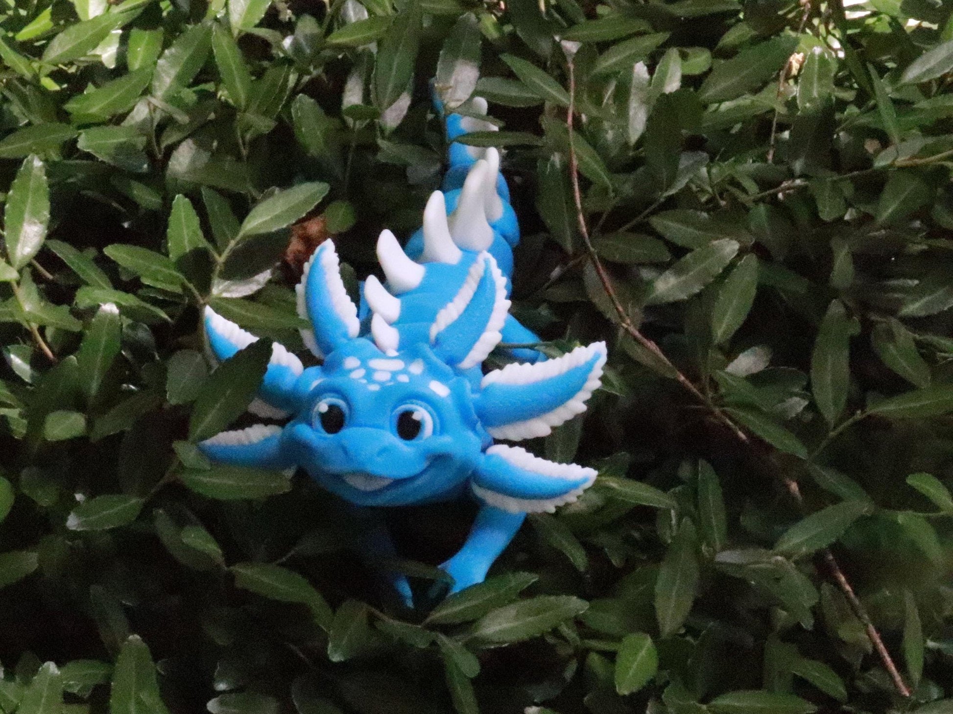 Blue Ice Pop 3D Printed Blue Axolotl Toy: Articulated Sensory Fidget