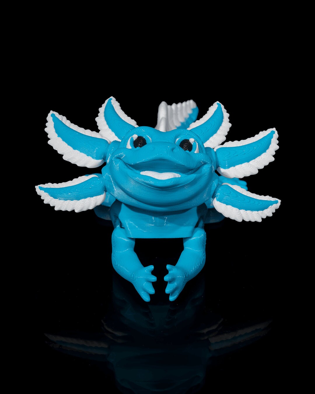 Blue Ice Pop 3D Printed Blue Axolotl Toy: Articulated Sensory Fidget