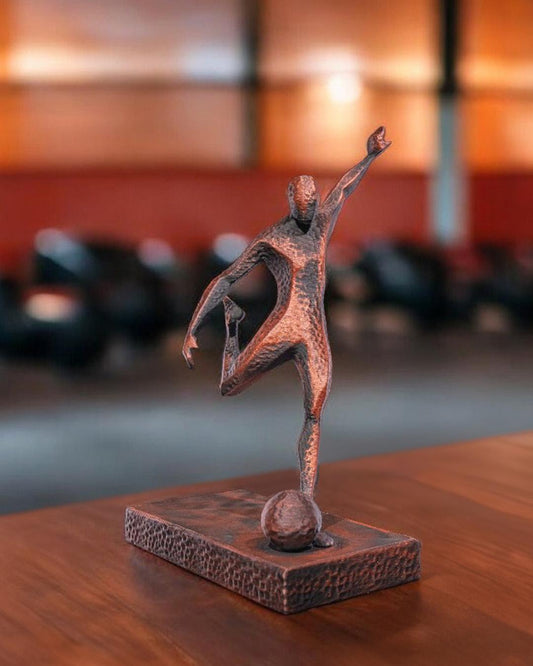 3D Printed Olympic Football (Soccer) Sculpture - Dynamic Player Statue