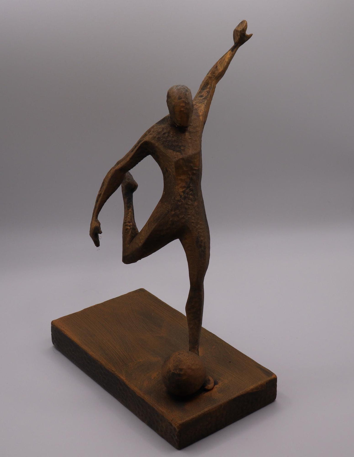 3D Printed Olympic Football (Soccer) Sculpture - Dynamic Player Statue
