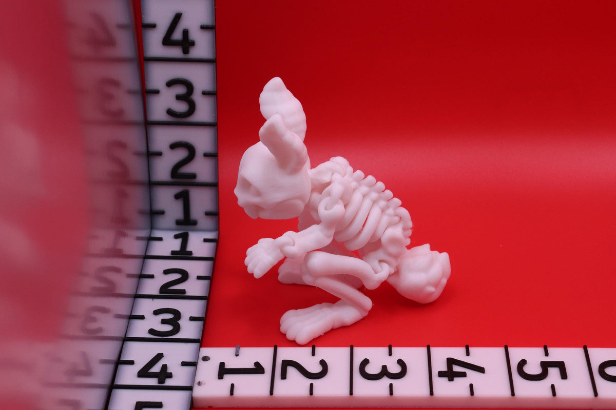 Halloween Skeleton Rabbit Figurine - Spooky Articulated Pet Collectible