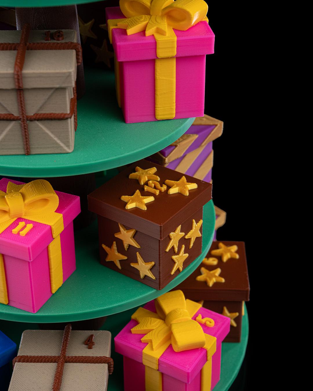 Tree Top Gifts Countdown Containers - Christmas Countdown Calendar