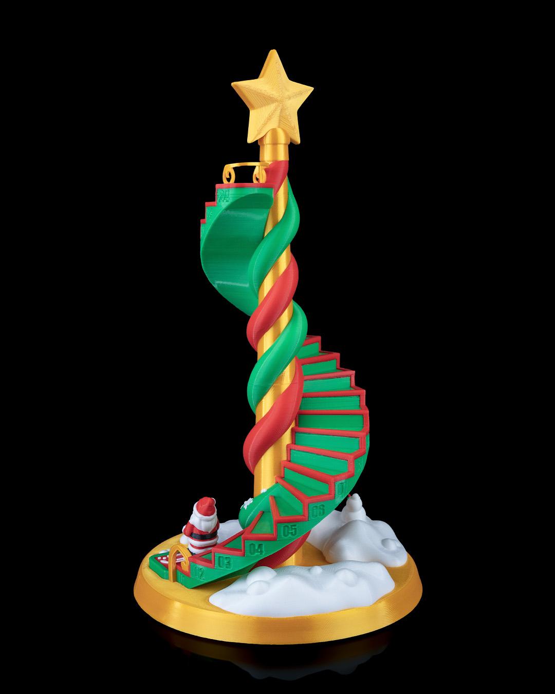 Spiral Staircase Christmas Advent Calendar – Holiday Countdown Decoration