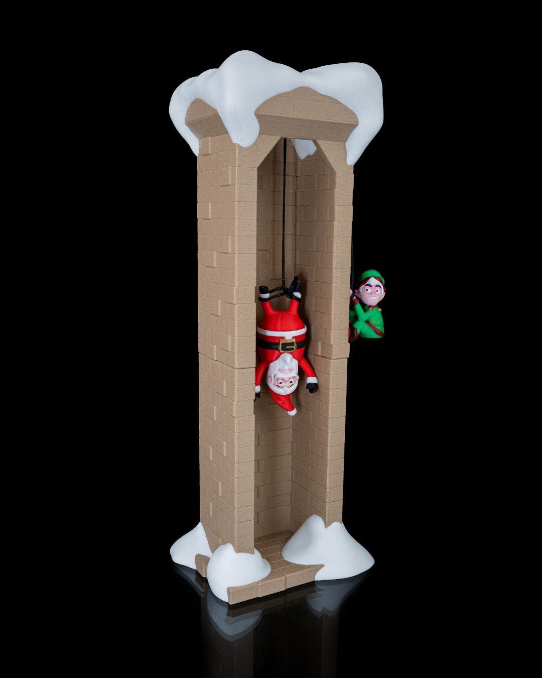 Ho-ho-hold Up! Countdown Christmas Calendar - Santa and Elf Chimney Adventure - Fun Holiday Countdown