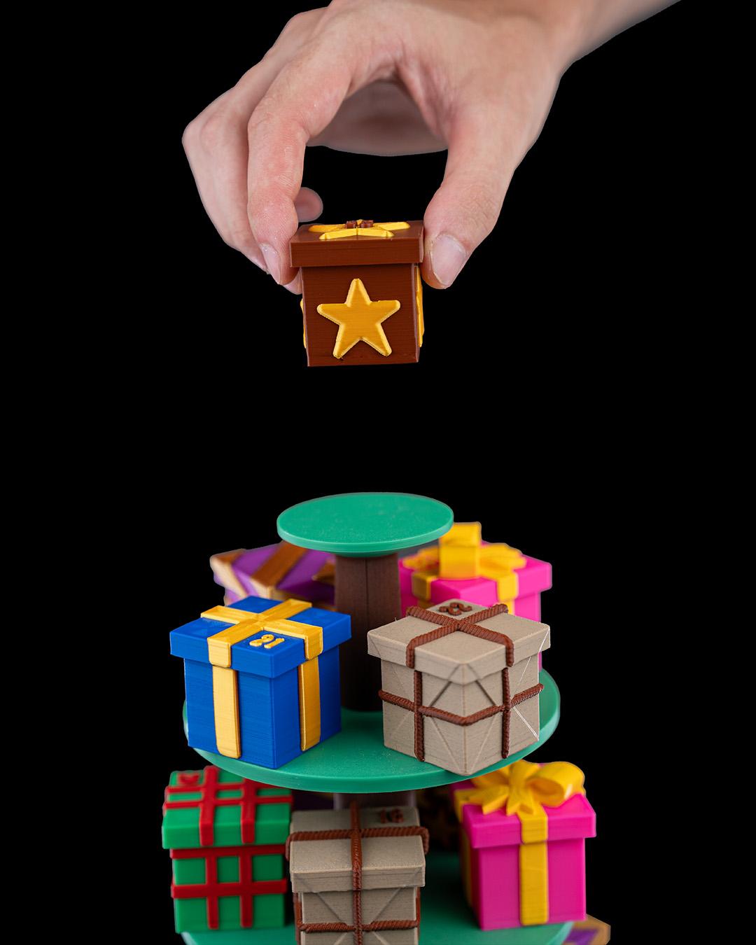 Tree Top Gifts Countdown Containers - Christmas Countdown Calendar