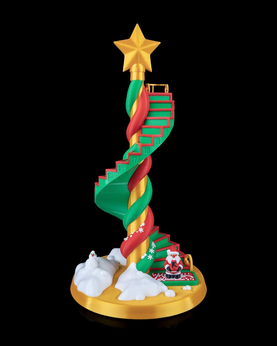 Spiral Staircase Christmas Advent Calendar – Holiday Countdown Decoration