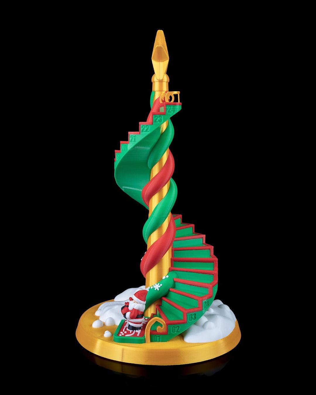 Spiral Staircase Christmas Advent Calendar – Holiday Countdown Decoration