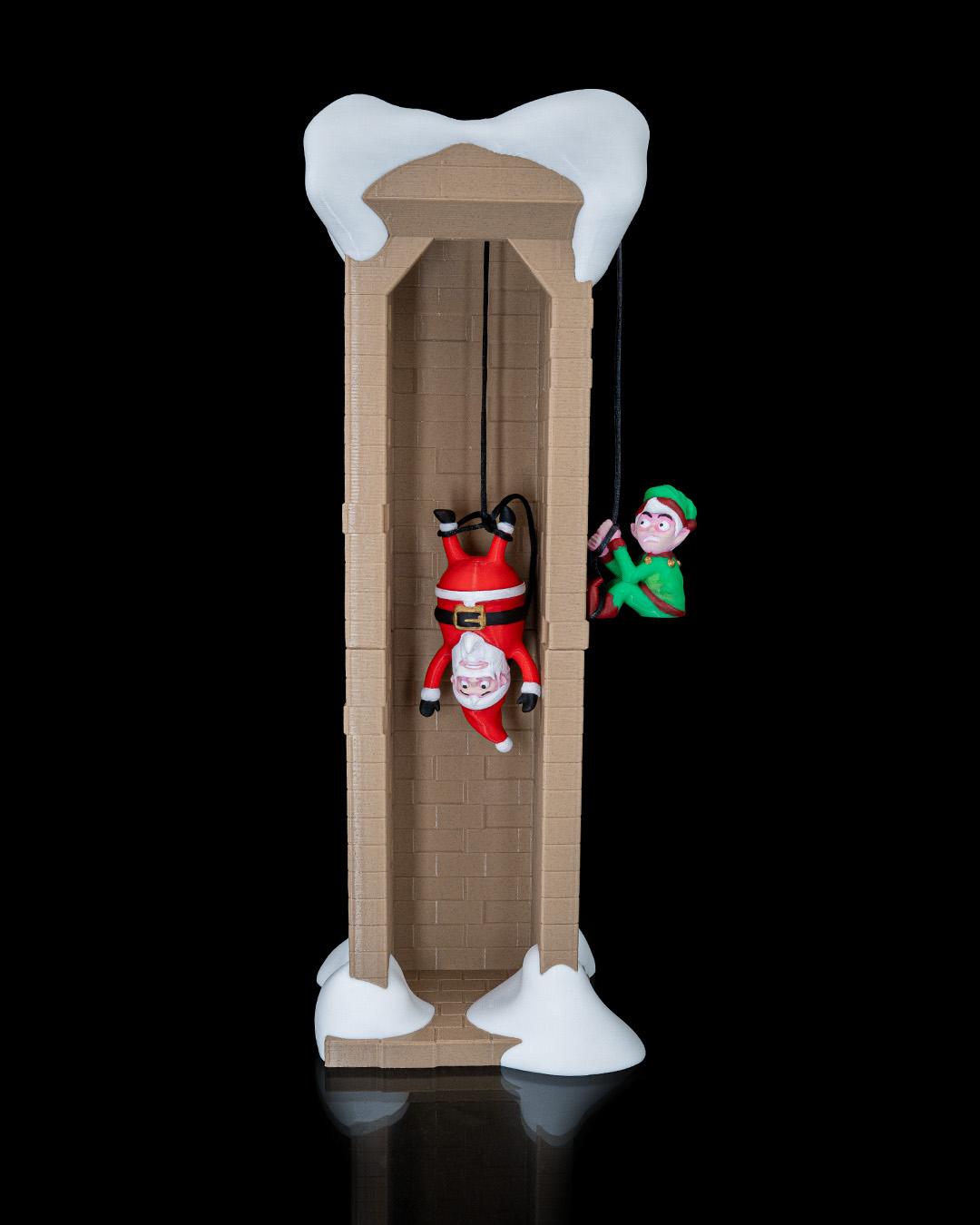 Ho-ho-hold Up! Countdown Christmas Calendar - Santa and Elf Chimney Adventure - Fun Holiday Countdown