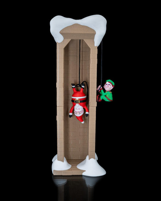 Ho-ho-hold Up! Countdown Christmas Calendar - Santa and Elf Chimney Adventure - Fun Holiday Countdown