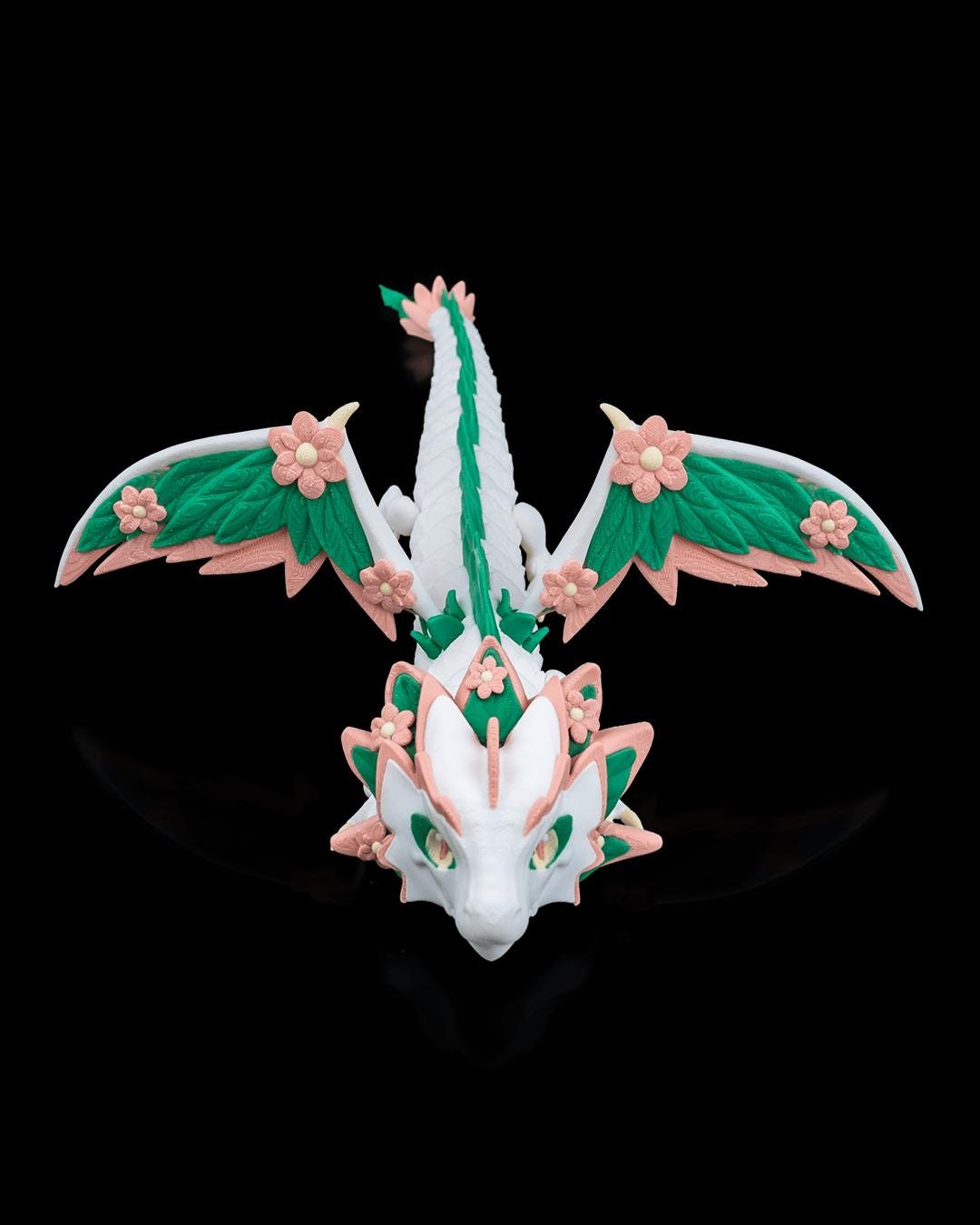 Floral Empress Articulated Dragon: 3D Printed Poseable Toy