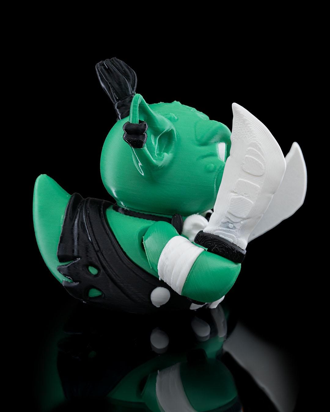 3D Printed Green Goblin Duck | Fantasy Collectible Figure