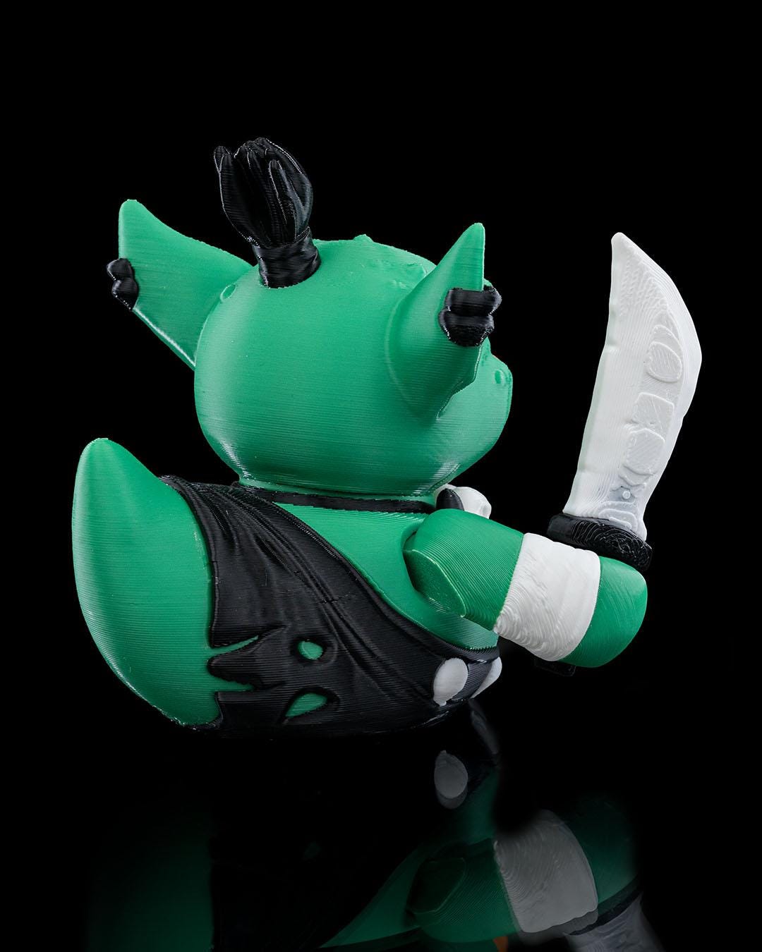 3D Printed Green Goblin Duck | Fantasy Collectible Figure