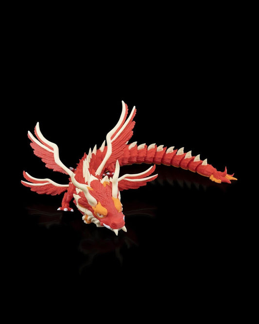 Articulated 3D Printed Dragon: Poseable Fantasy Creature Toy