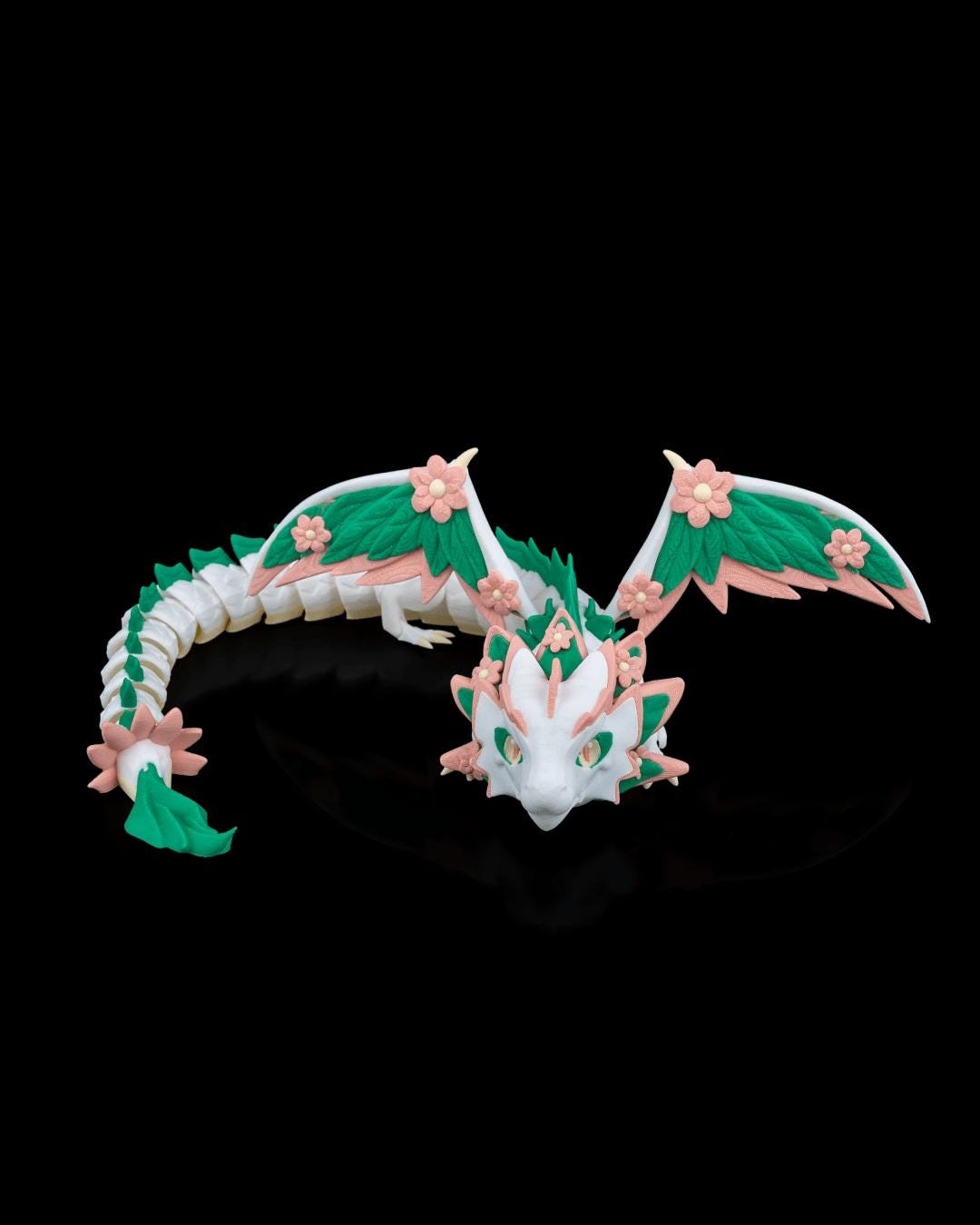 Floral Empress Articulated Dragon: 3D Printed Poseable Toy