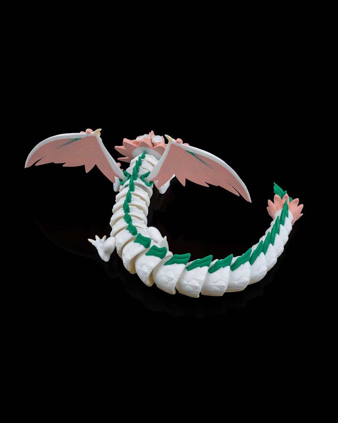 Floral Empress Articulated Dragon: 3D Printed Poseable Toy