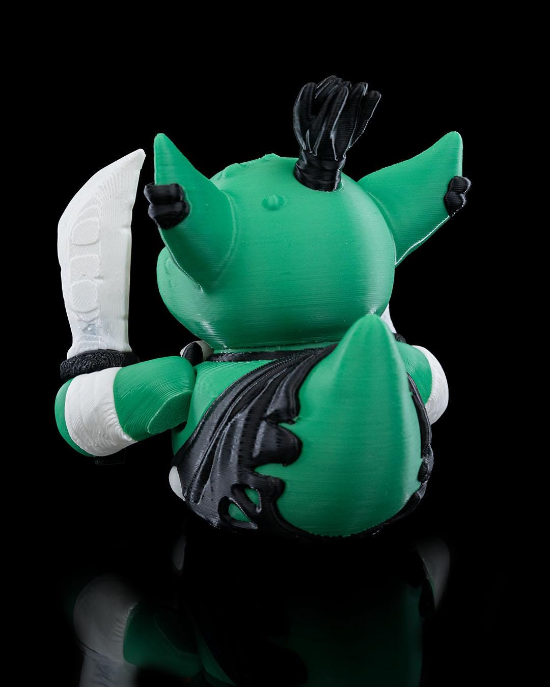 3D Printed Green Goblin Duck | Fantasy Collectible Figure