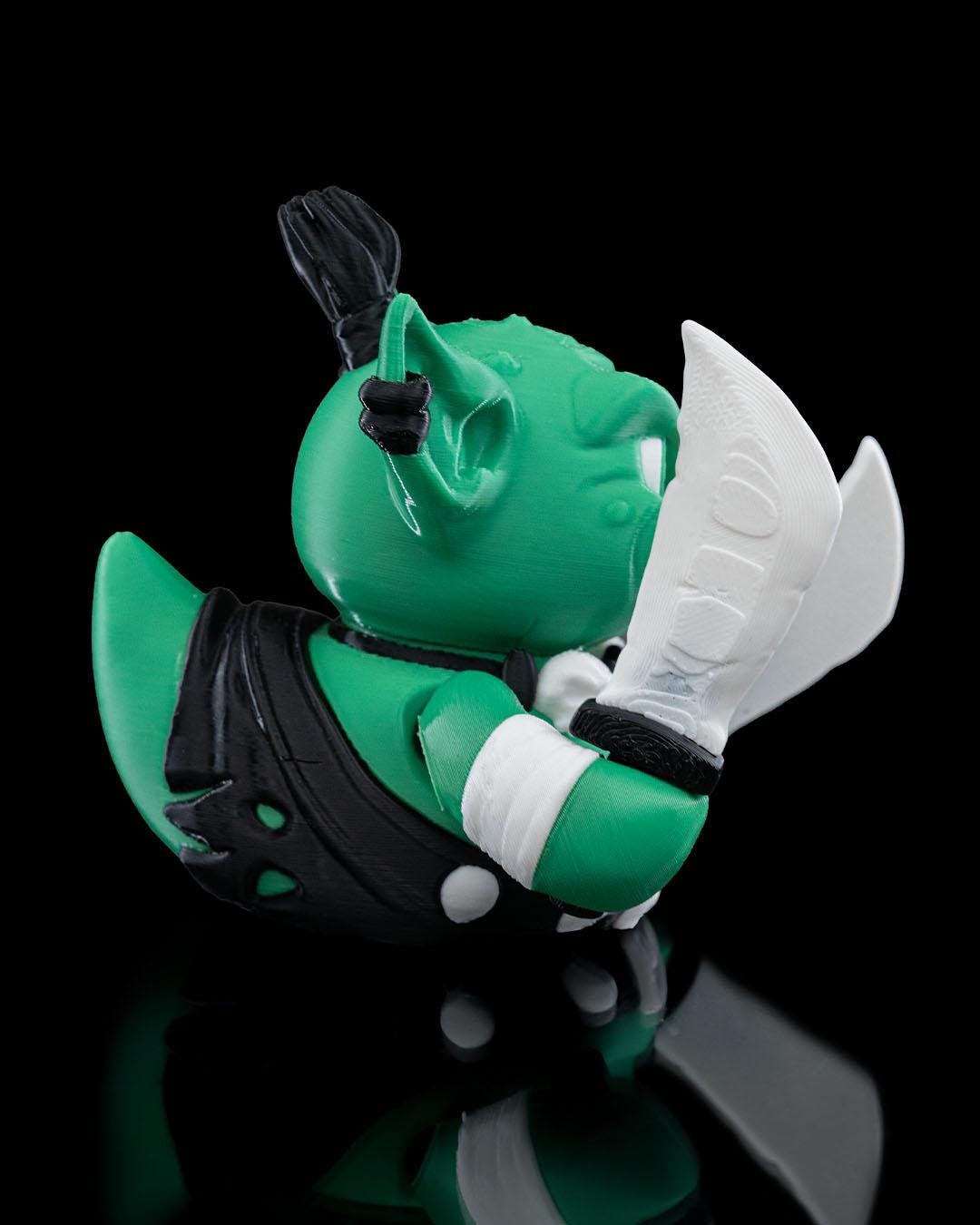 3D Printed Green Goblin Duck | Fantasy Collectible Figure