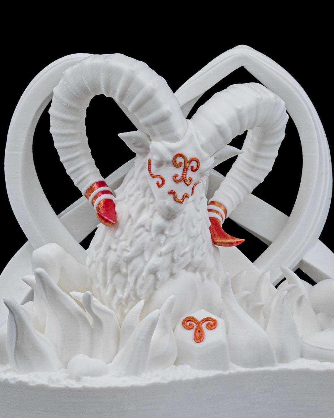 Aries Statue | Hand-Painted Astrology Decor | Unique Horoscope Gift