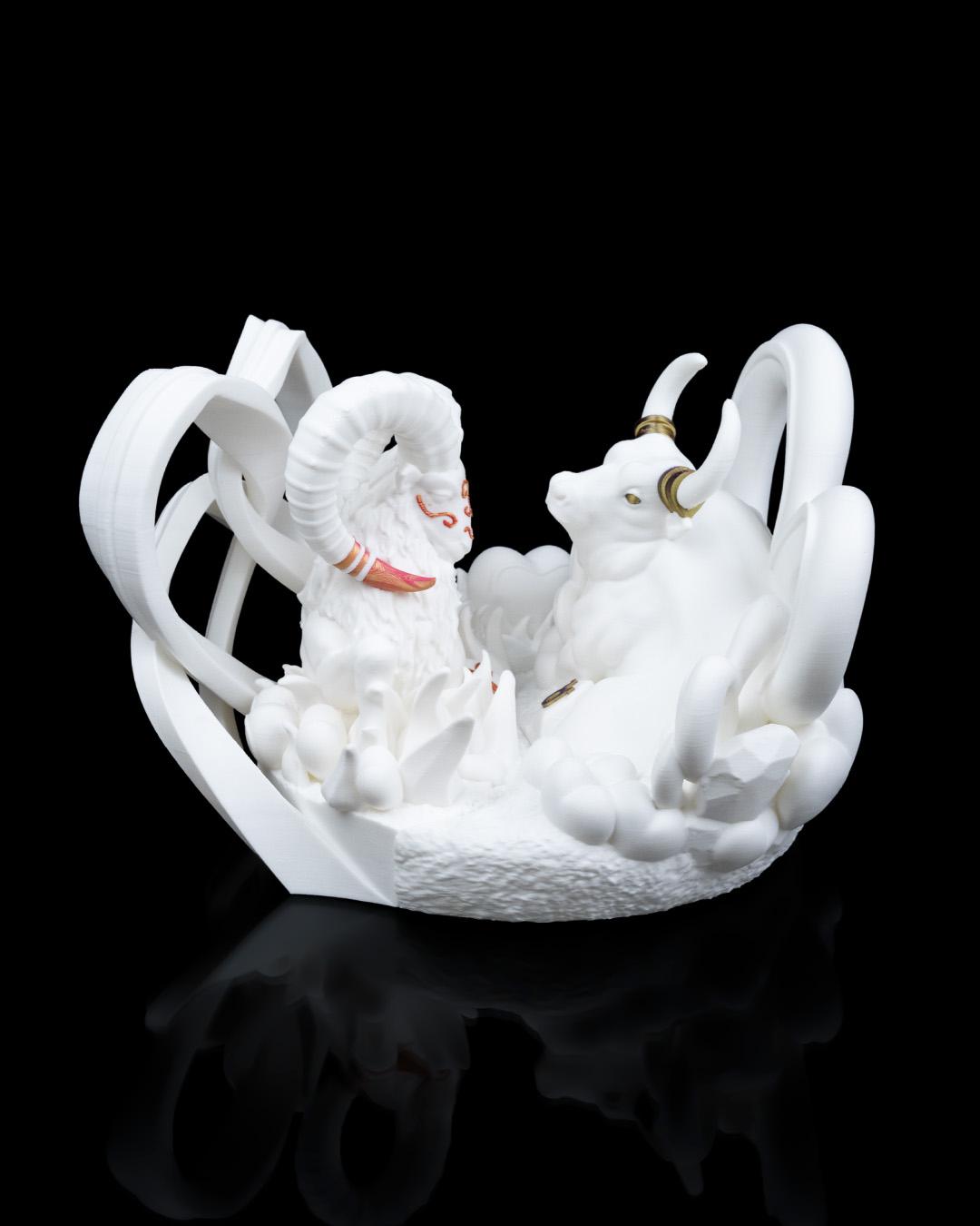 Aries Statue | Hand-Painted Astrology Decor | Unique Horoscope Gift
