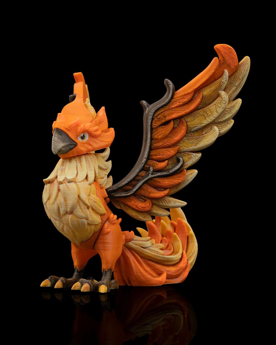 Flamma, the Rising Phoenix | Mythical Creature Statue | Collectible Miniature | Tabletop & Shelf Decor