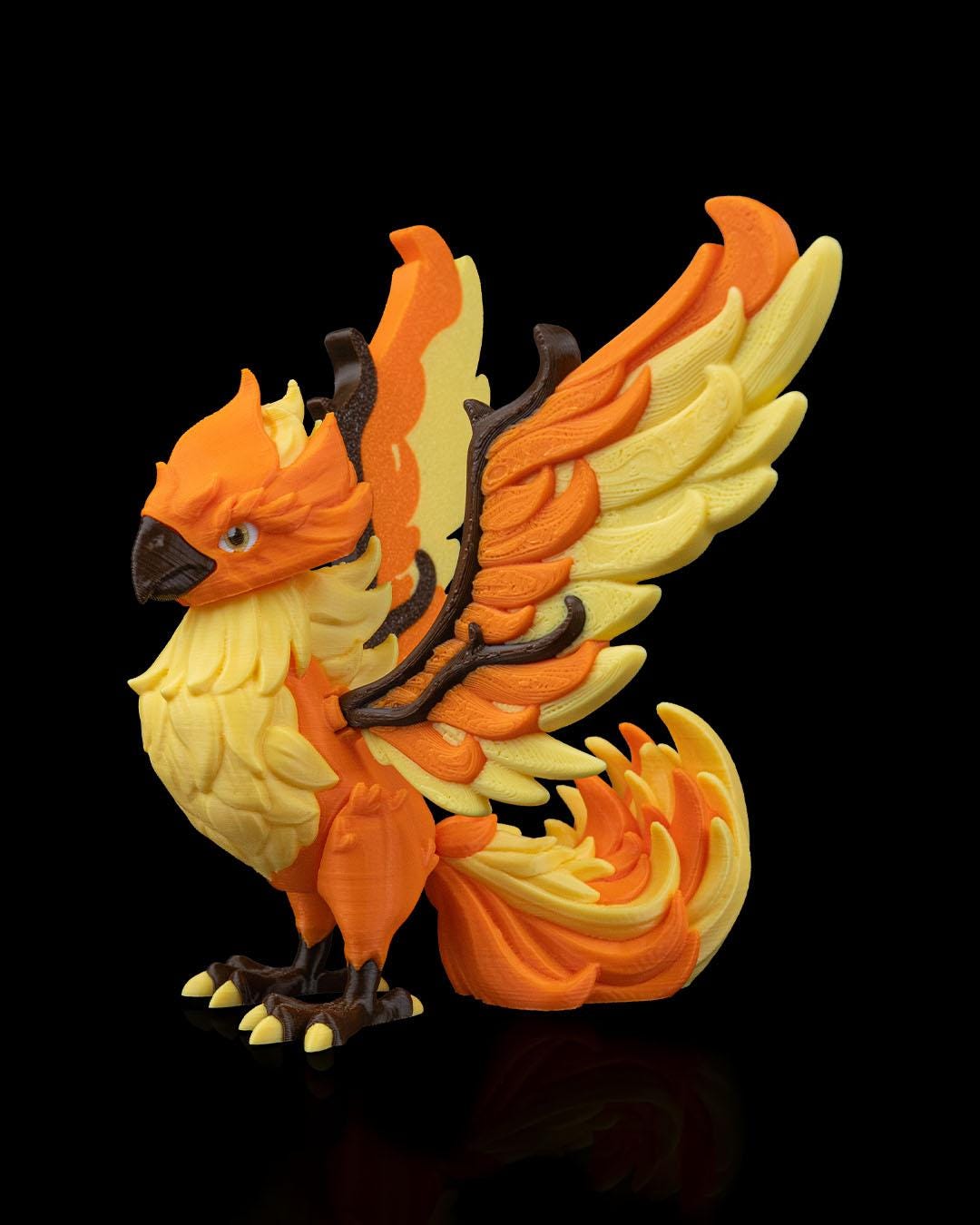 Flamma, the Rising Phoenix | Mythical Creature Statue | Collectible Miniature | Tabletop & Shelf Decor