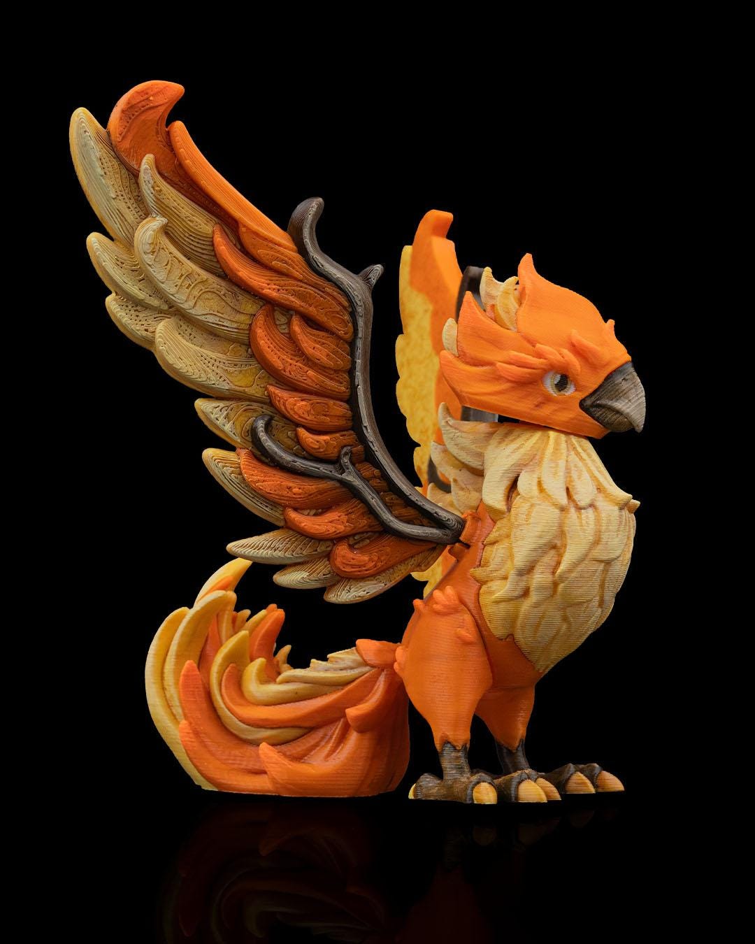 Flamma, the Rising Phoenix | Mythical Creature Statue | Collectible Miniature | Tabletop & Shelf Decor