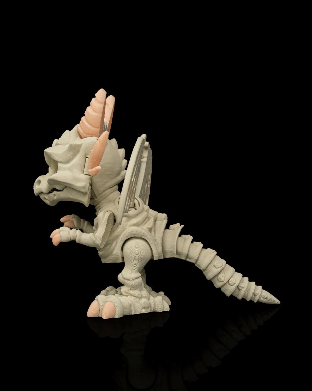 Undead Dragon Figurine, Creepy Cute 3D Printed Collectible, Gothic Shelf Decor, Gift for Dragon Lovers