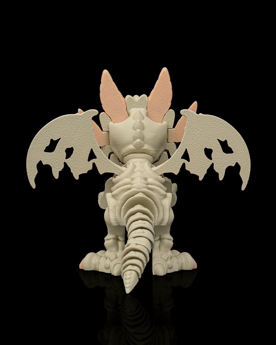 Undead Dragon Figurine, Creepy Cute 3D Printed Collectible, Gothic Shelf Decor, Gift for Dragon Lovers