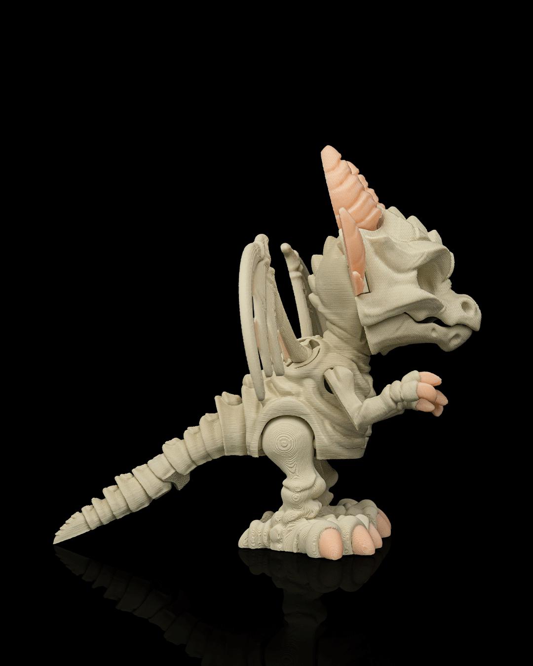 Undead Dragon Figurine, Creepy Cute 3D Printed Collectible, Gothic Shelf Decor, Gift for Dragon Lovers