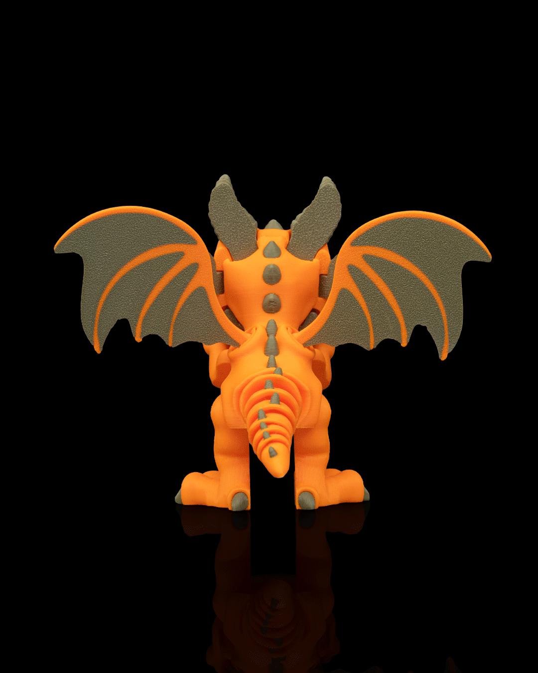Pumpkin Dragon Figurine, Creepy Cute 3D Printed Fall Collectible, Gothic Desk Decor, Dragon Lover Gift Idea