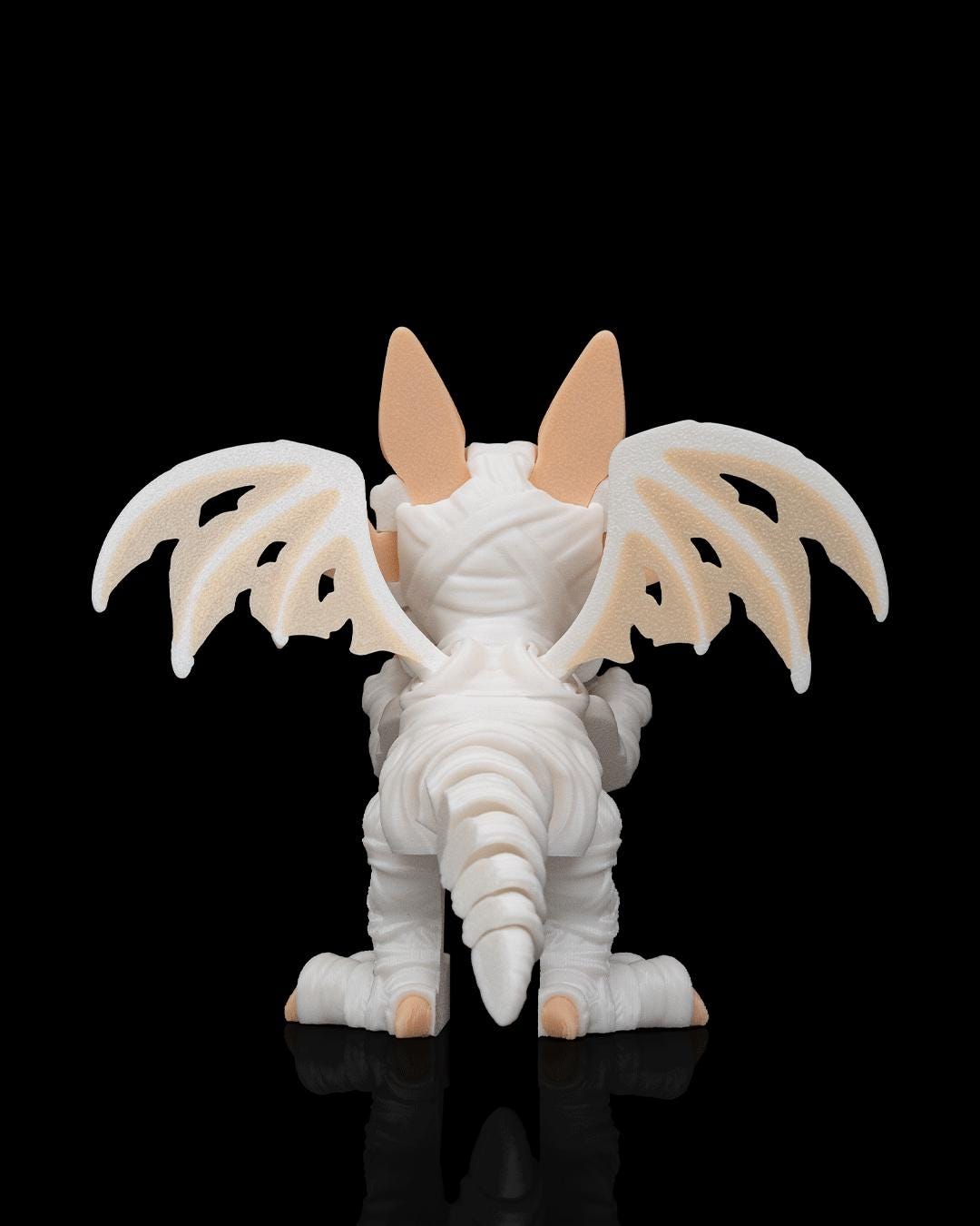 Mummy Dragon Figurine, Creepy Cute 3D Printed Fantasy Collectible, Spooky Shelf Decor, Gift for Dragon Lovers