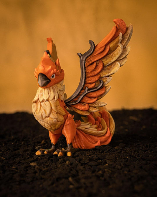 Flamma, the Rising Phoenix | Mythical Creature Statue | Collectible Miniature | Tabletop & Shelf Decor