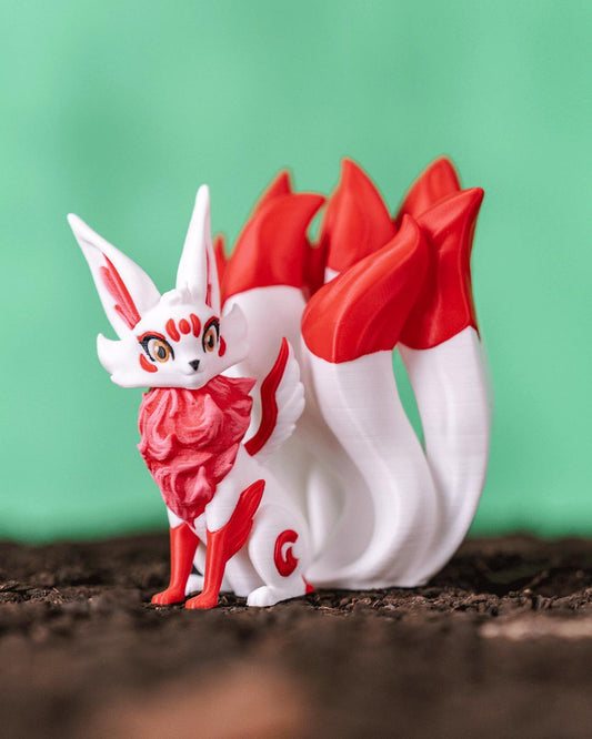 Kitsura, the Spirit Fox | Mythical Creature Statue | Collectible Miniature | Tabletop & Shelf Decor
