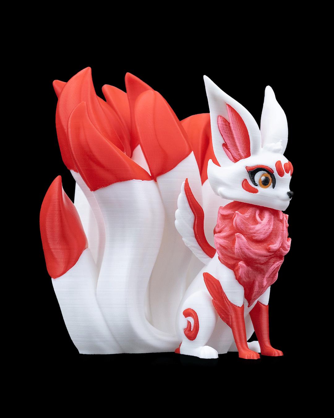 Kitsura, the Spirit Fox | Mythical Creature Statue | Collectible Miniature | Tabletop & Shelf Decor