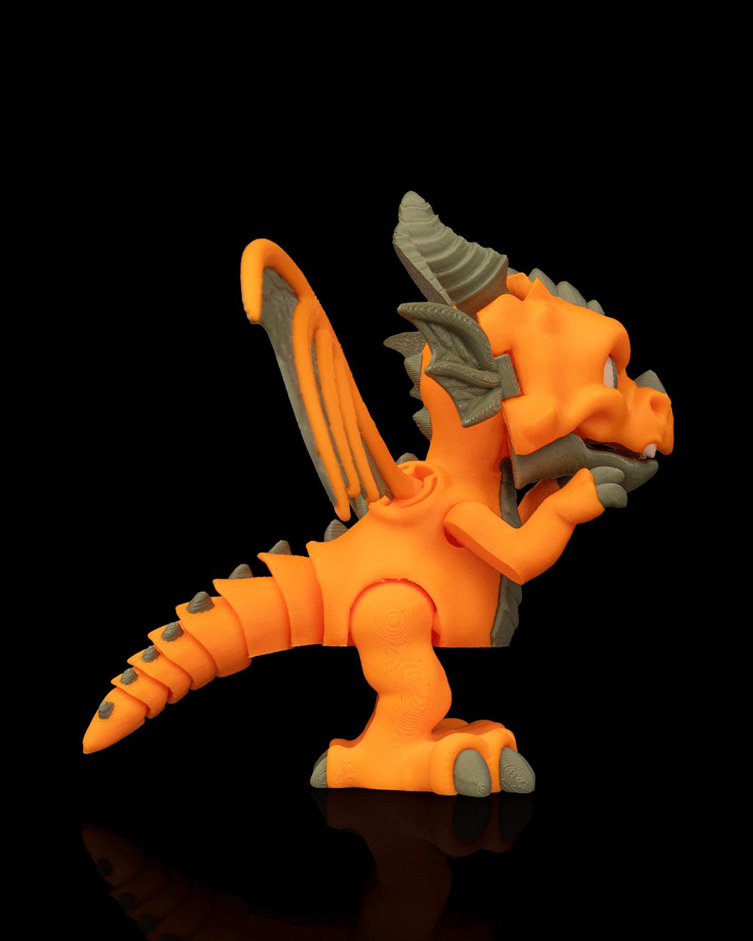 Pumpkin Dragon Figurine, Creepy Cute 3D Printed Fall Collectible, Gothic Desk Decor, Dragon Lover Gift Idea