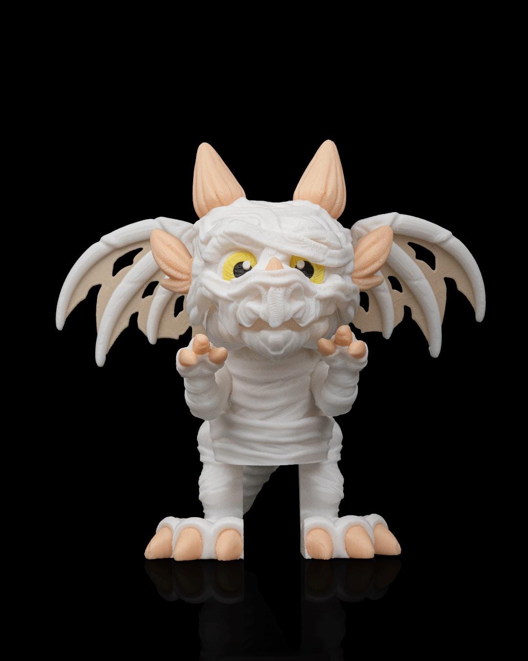 Mummy Dragon Figurine, Creepy Cute 3D Printed Fantasy Collectible, Spooky Shelf Decor, Gift for Dragon Lovers
