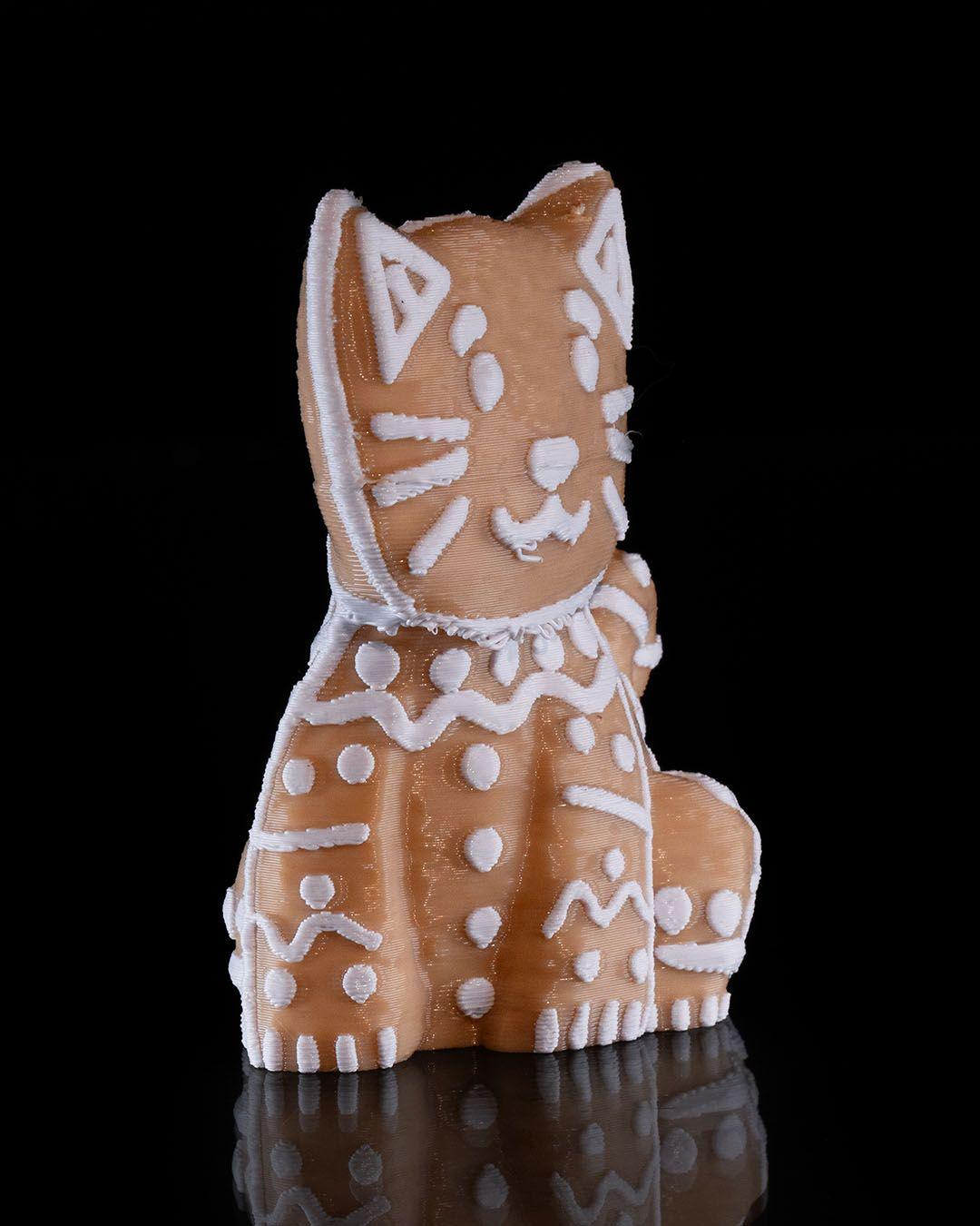 3D Printed Gingerbread Animal Ornaments: Holiday Decor Set