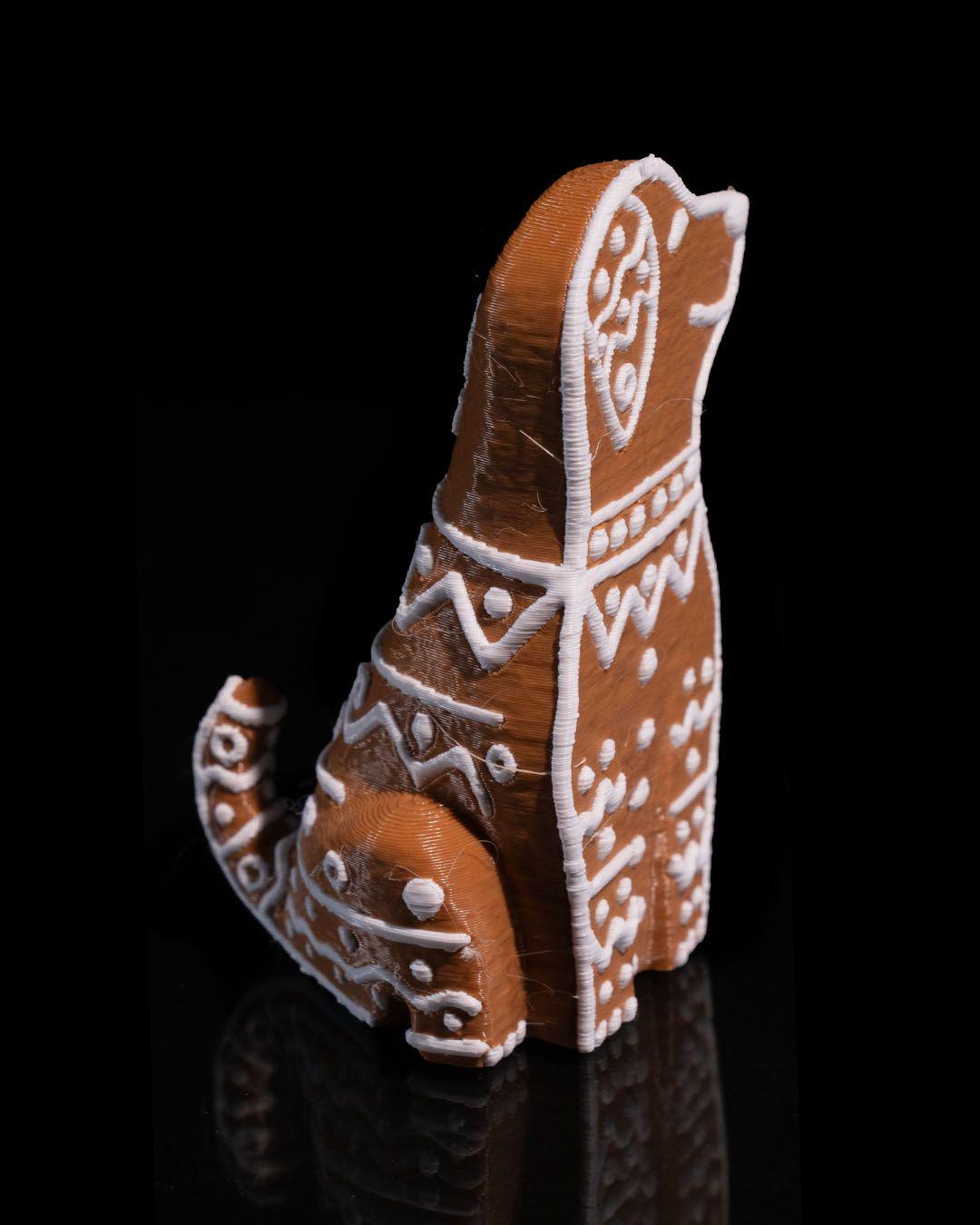 3D Printed Gingerbread Animal Ornaments: Holiday Decor Set