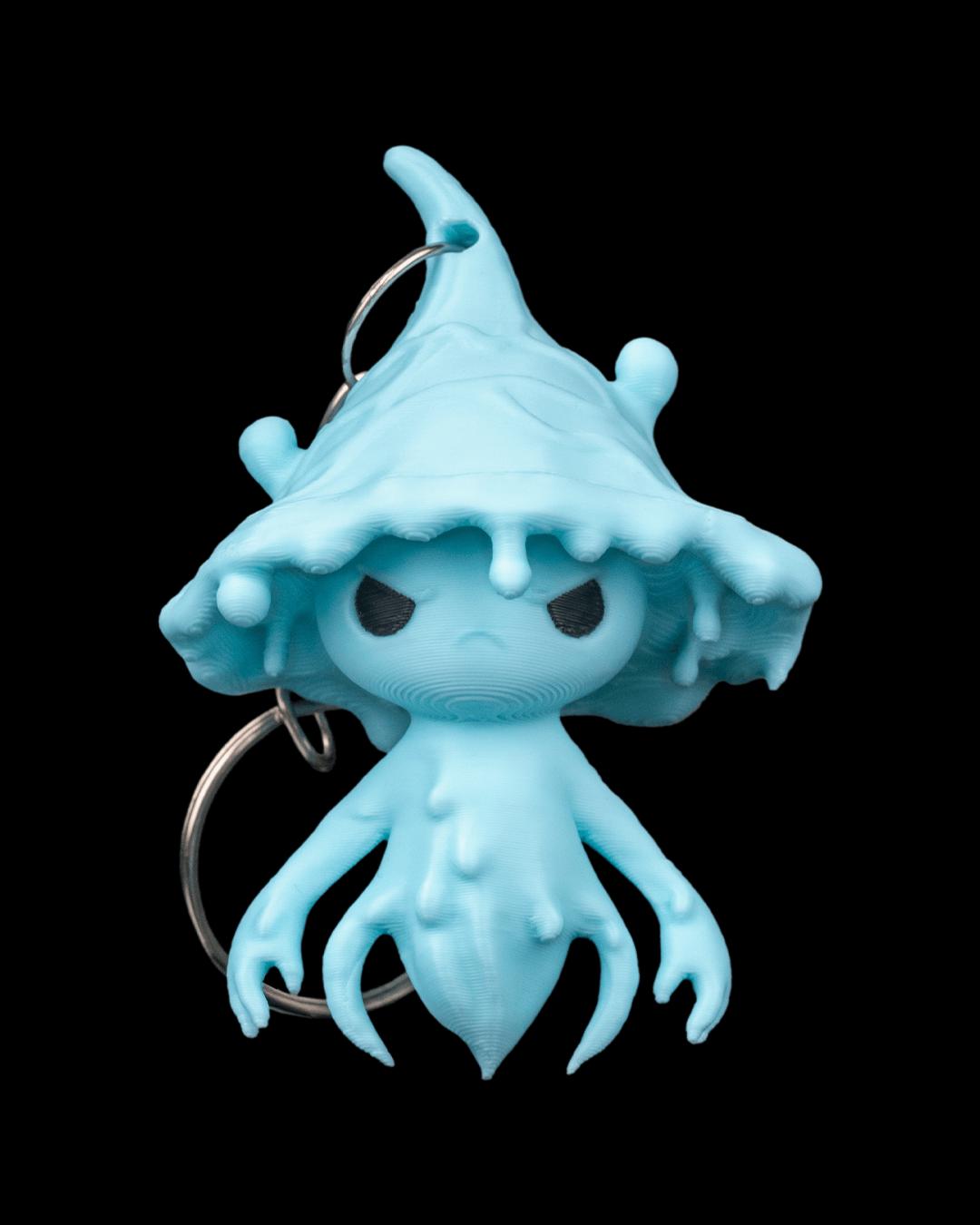 Forest Spirit Keychain Set: 3D Printed Plant Elementals, Whimsical Fantasy Charms