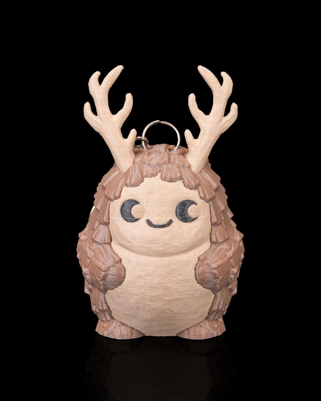 Forest Spirit Keychain Set: 3D Printed Plant Elementals, Whimsical Fantasy Charms