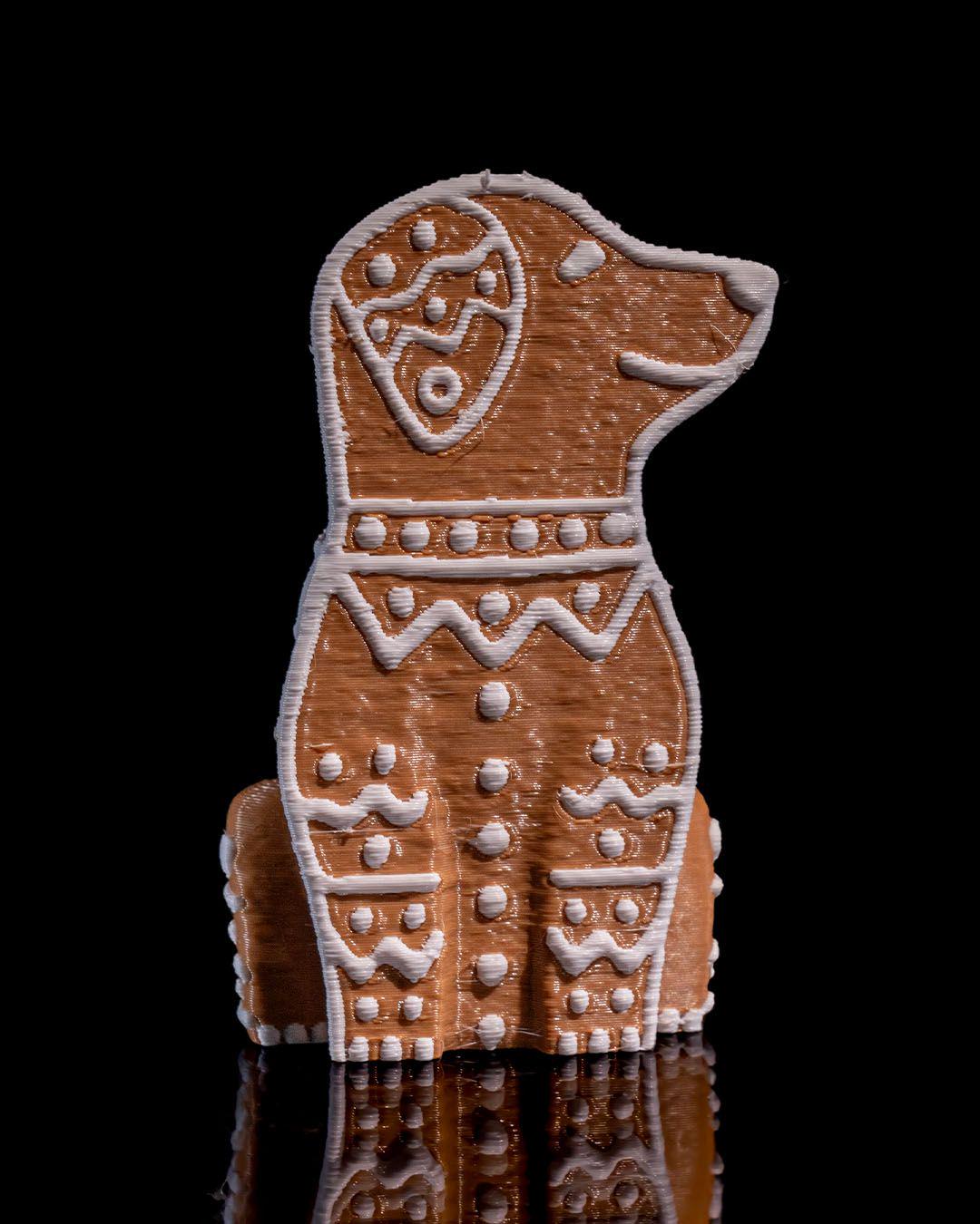 3D Printed Gingerbread Animal Ornaments: Holiday Decor Set