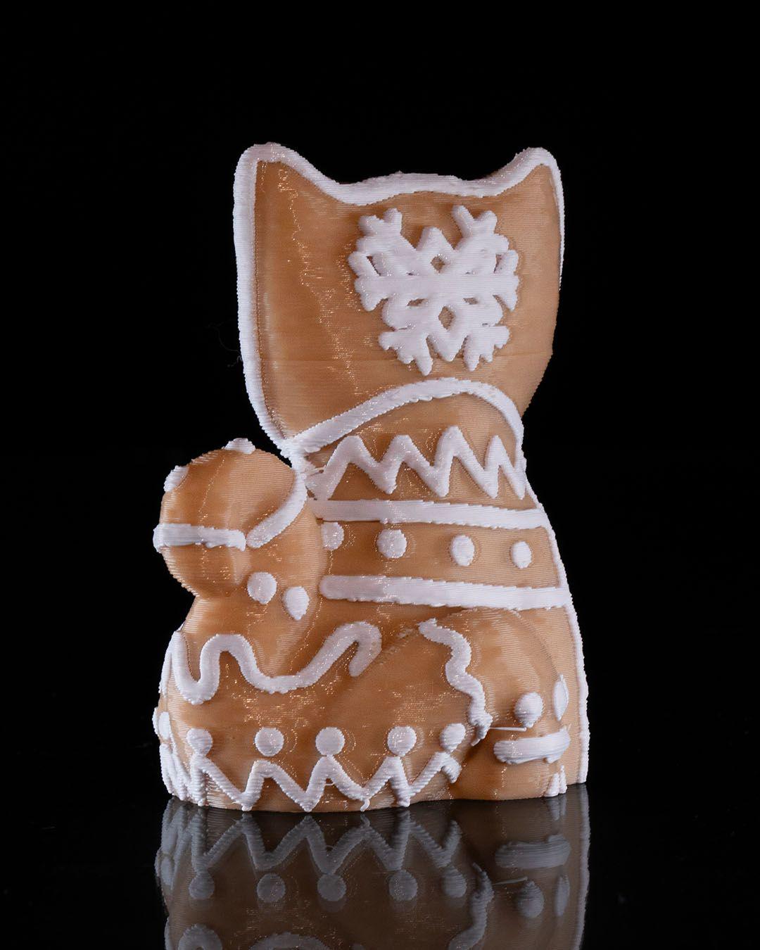 3D Printed Gingerbread Animal Ornaments: Holiday Decor Set